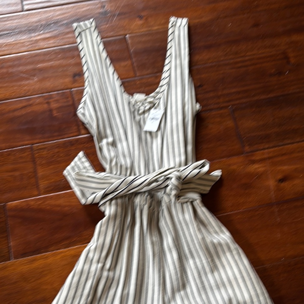 Striped Sleeveless Jumpsuit